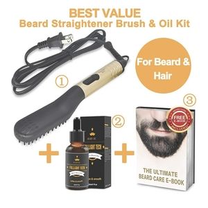 Beard and hair straightener for men